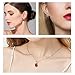 Teniu Fashion Ruby Necklace Red Crystal Pendant Necklace Earring Set Rose Gold Jewelry Set Girls Women Accessories Jewelry Set