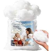 Welacer Polyfill Stuffing, 2.3lb Premium Fiber Fill for DIY Crafts | Fluffy White Filling for Stuffed Animals, Pillows, Cushions, Crochet Projects, and Cloud Decor with Soft, Lasting Loft