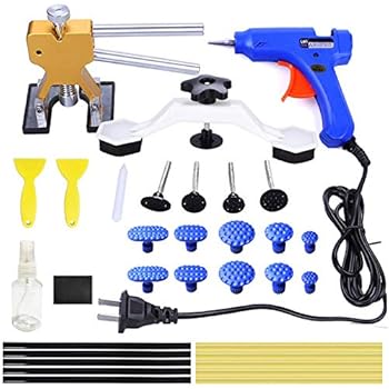 ARISD 32Pcs Auto Body Paintless Dent Removal Tools Kit Glue Gun Dent Lifter Bridge Puller Set For Car Hail Damage And Door Dings Repair