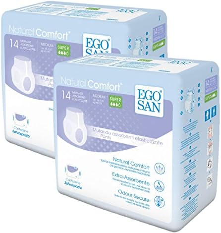 EGOSAN Super Incontinence Adult Pull Up Underwear with New Stretchable Waistband, Maximum Absorbency for Active Men and Women (Medium Case, 28ct)