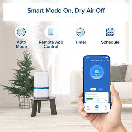 LEVOIT 4L Smart Cool Mist Humidifier for Home Bedroom with Essential