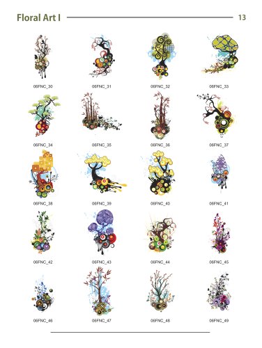 image for Clipart deSIGN USA Floral Backgrounds-Vector Art Images-Grunge Floral 