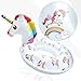 Kiddy Inflatable Unicorn Pool Float - Kids Pool Floats Swim Ring with Safe Handle Water Fun Summer Beach Toys