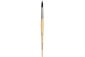 da Vinci Watercolor Series 5590 Petit Gris Mix Paint Brush, Round Russian Blue Squirrel Hair/Synthetic Mix with Lacquered Non-Roll Handle, Size 14 (5590-14)