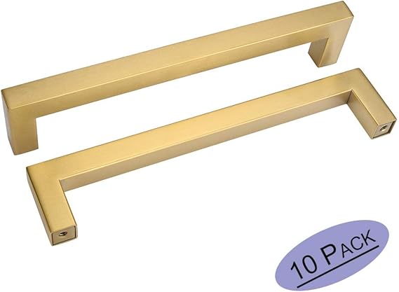 10 Stück Goldenwarm Goldene Griff Feststehend Dusche Möbelgriffe