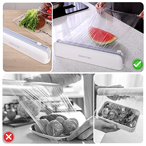 Plastic Wrap Dispenser with Cutter,Plastic Food Wrap Dispenser with