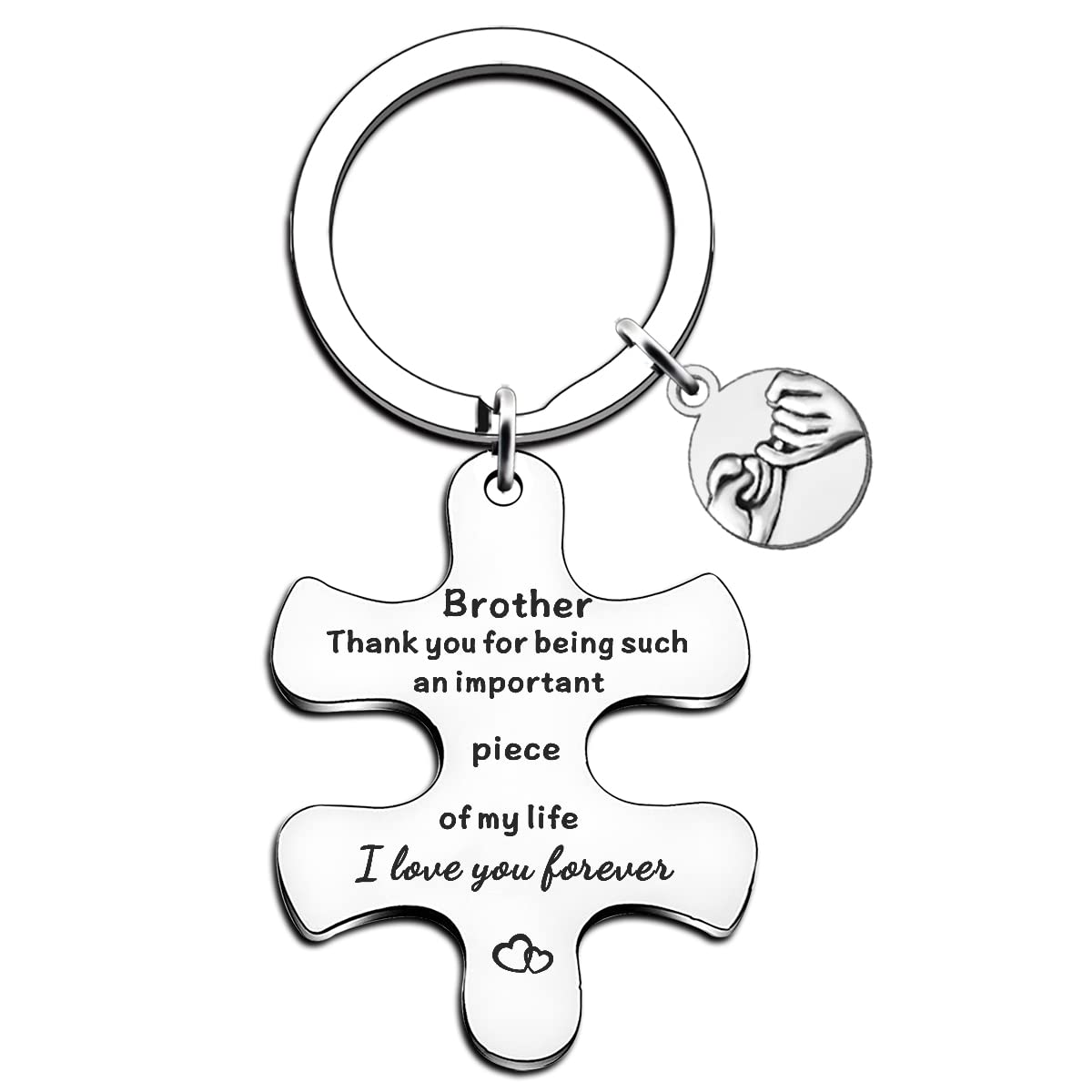 JETTOP Brother Gifts Brother Keyring Gifts for Brother Birthday Christmas Piece of My Life