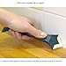 3 pcs Silicone Scraper Caulking Grouting Tool Sealant Finishing Cleaning Kit Set, for Bathroom Kitchen Room Cleaning Tool Kit .(Black) (3 pcs Scraper Set)