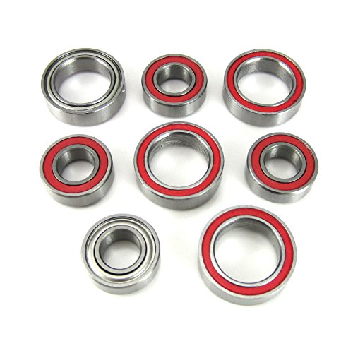 Losi TEN-SCTE, MT, SCBE Hub Carrier Bearings 6x12x4mm - 10x15x4mm Red