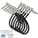 6 Units - 12 Inch - Audioblast HQ-1 - Ultra Flexible - Dual Shielded (100%) - Instrument Effects Pedal Patch Cable w/ &frac14; inch (6.35mm) Low-Profile, R/A Pancake Type TS Connectors & Dual Staggered Boots