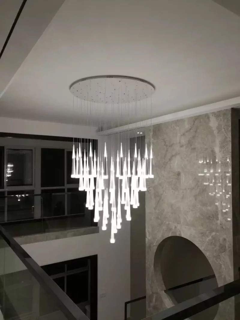 Chandelier-YAMEIJIA Moderna Escalera Araña Techo Iluminación Interior