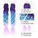 4Pcs Braiding Hair Extensions Jumbo Ombre Braiding Hair Kanekalon Synthetic Twist Braids 24Inch Crochet Braid Hair Extension Light Purple (A56)