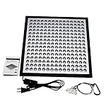 KINGBO Reflector 45W LED Grow Light Panel 225 LEDs 6-Band Full Spectrum Includ UV IR with Switch for Indoor Plants Seeding & Growing & Flowering