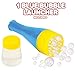 ArtCreativity Mini Blizzard Bubble Blower Set – 4-Pack Bubble Blasters with Bubble Mixture – Colorful Bubble Pipe Toys for Kids – Fun Summer Bubble Trumpet Set for Outdoor Play and Party Favors