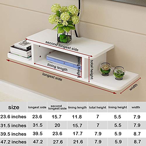 HAI+ Floating TV Shelf Wall Mounted Media Console, Router DVD Shelves, for Xbox One/PS4/Cable
