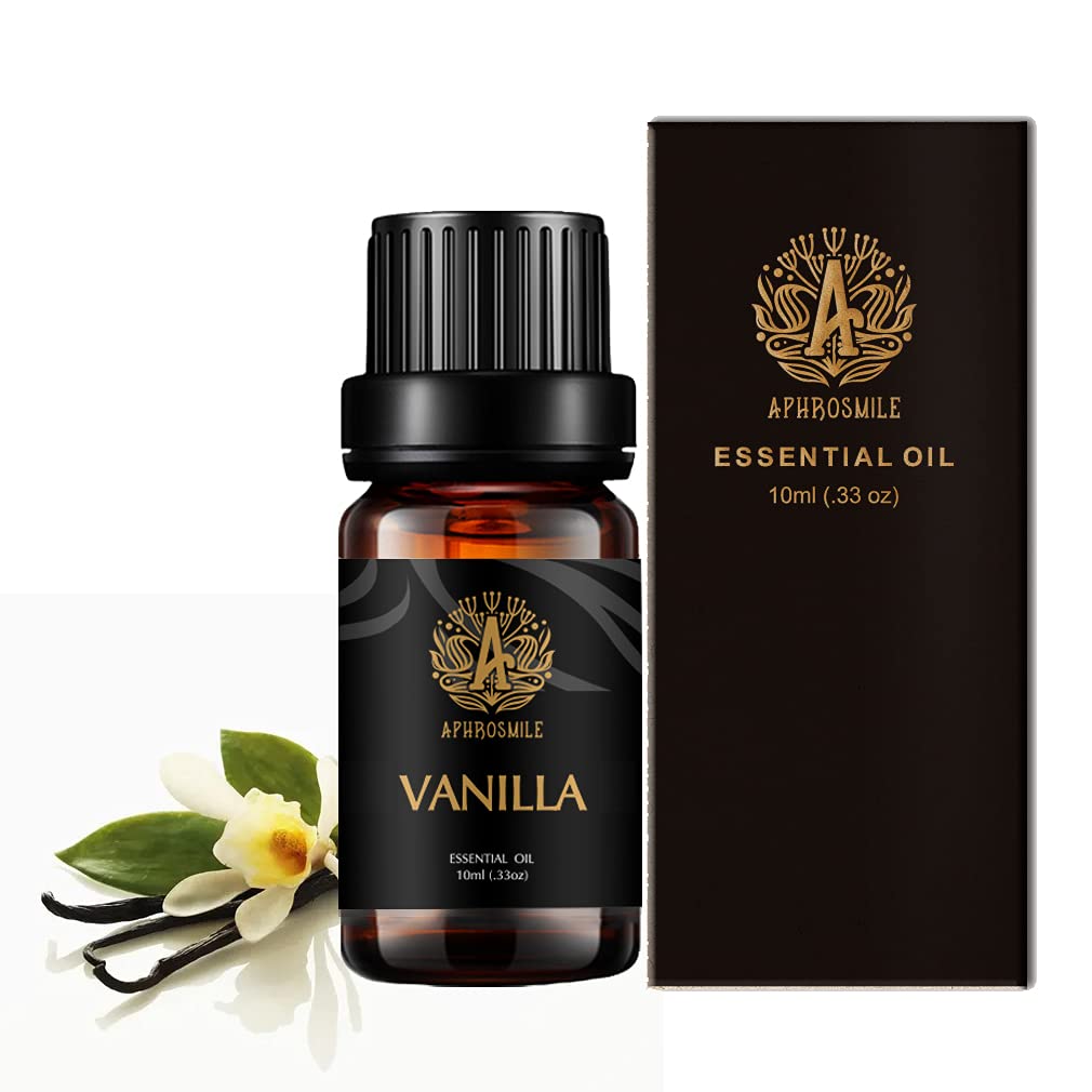 Aromatherapy Essential Oil Vanilla for Diffuser, 100% Pure Vanilla Scented Oil for Humidifier, Massage, Therapeutic Grade Vanilla Oil Fragrance for Home - 0.33oz(10ml)