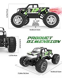 DEERC DE44 Remote Control Monster Truck with Fog