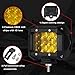 2PCS LED Lights Bar,4Inch 4D Lenses 36W Triple Yellow(Amber) Pods Row Beam,Waterproof Flood Spot Comb Driving Fog Light,for Truck Off Road Jeep SUV ATV UTV Boat