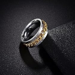 Udolfly Mens Fidget Rings Anxiety Rings for Men