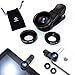 GoStellar Universal 3-in-1 Camera Lens Kit for Smartphones and Tablets - Wide Angle + Macro + Fisheye (Optical Glass/Increased Transparency) - Protective Bag and Clip