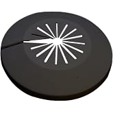 CAcoverVA 1 Piece Pipe Cover Flange Decoration Fit 0.59 to 1.14 inch Outer Diameter Pipe (15-29mm), PP Plastic Radiator Escutcheon Plate, Plumbing Cover Plates for Floor Wall Tube Decor, Black