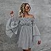 Women Dress,IEason Womens Holiday Off Shoulder StripeParty Ladies Casual Dress Long Sleeve Dress (S, Black)