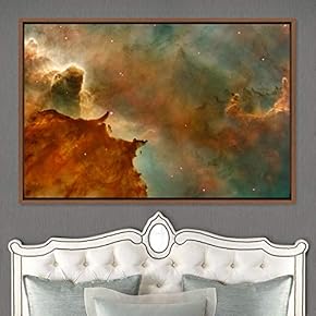 signwin Framed Canvas Wall Art Galaxy Stars Aerial...