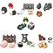 Buytra 7-Set/21 Pieces Miniature Fairy Garden Animals World Ornament Dollhouse Plant Pot Figurine DIY Decor Home Decoration
