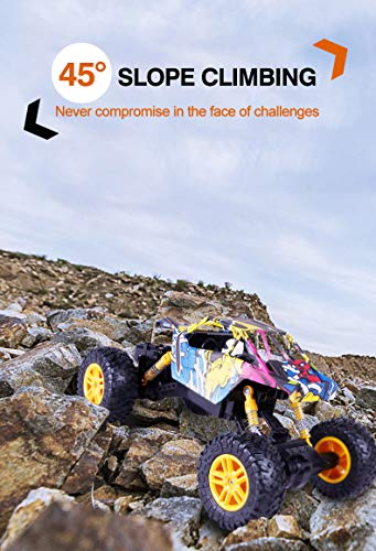 DOUBLE E Newest 2.4 GHz High Speed Remote Control Car 1/18 Scale Off Road RC Trucks with Rechargeable Batteries RC Cars for Kids - Thumbnail 4