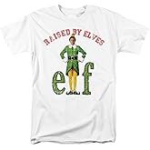 Popfunk Classic Elf Christmas Raised by Elves Unisex Adult T Shirt