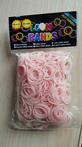 Loom Rubber Bands Refills for Loom Rainbow Bracelet Dress Making Skin Tone 500 Bands + 25 Plastic Clasps (Flesh Skin Color) - Thumbnail 3
