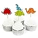 48 Pcs Dinosaur Cupcake Picks Cupcake Toppers Food Fruit Picks for Decoration by Fireboomoon