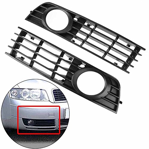 Simply Silver - Bumper Lower Fog - for 02-05 Audi A4 B6 Sedan Front Bumper Lower Fog Light Grille Insert Pair 2xA1L - Thumbnail 2