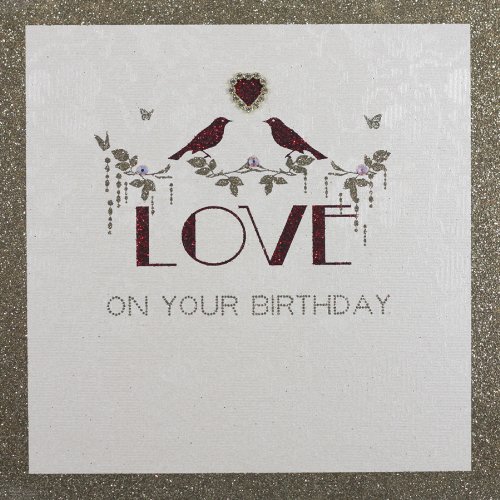 " love On Your Birthday " Handmade Open Birthday Card - BH29