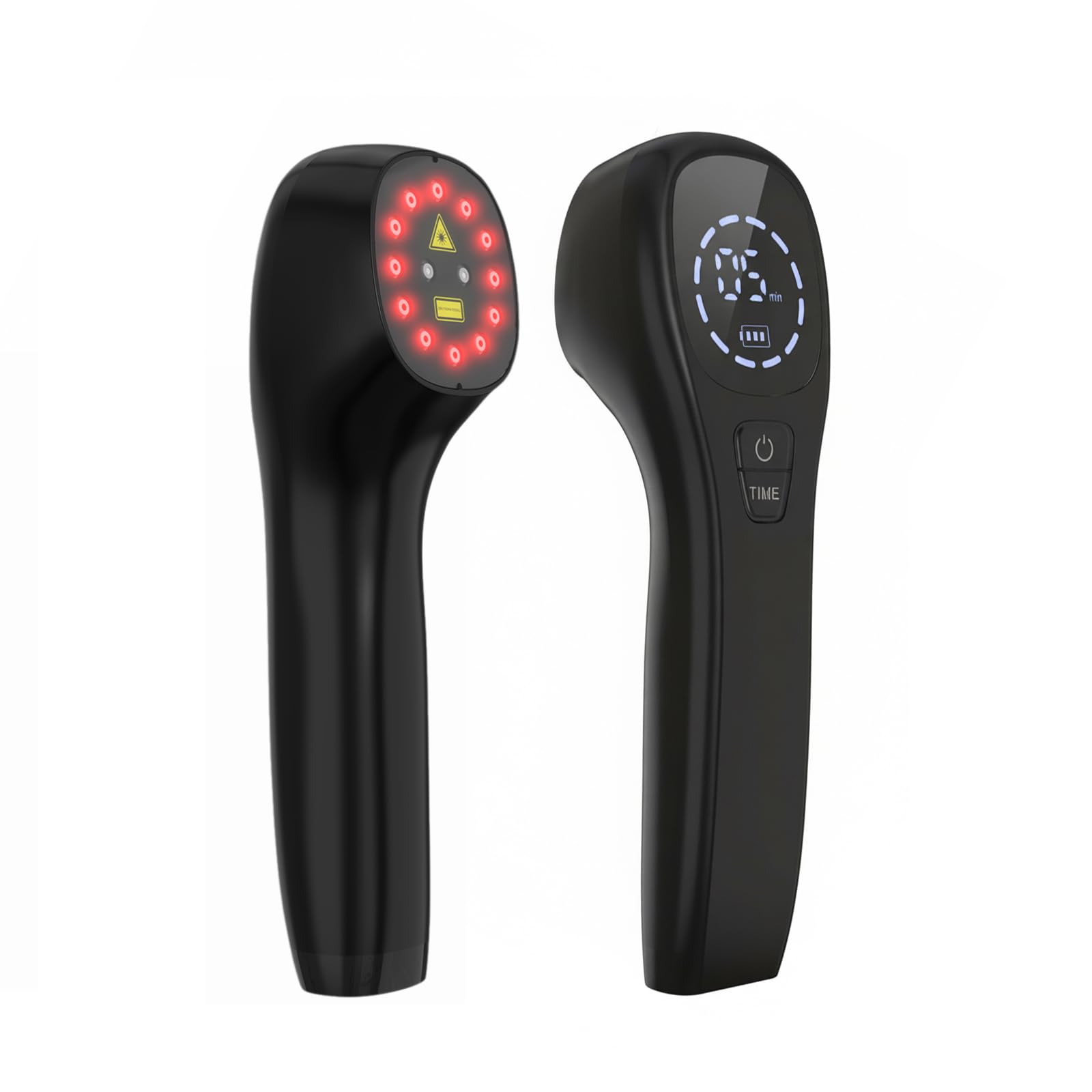 KTS Handheld Red Light Device,12 x 650nm&2X 808nm Pain Relief Device for Natural Joint Muscle Knee Back Arm Black