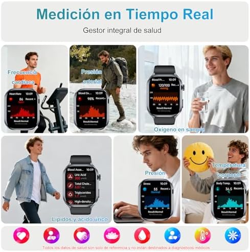 Relógio Inteligente Masculino com ECG/VCF: Relógio Inteligente HD de 2" com Assistente GPT