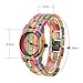 FunkyTop Women's Wooden Watch Bamboo Analog Quartz Lightweight Handmade Wrist Watch (Multi-Color 1)
