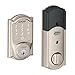 Schlage BE479CAM619 Sense Smart Deadbolt w/Georgian Interior Knob, Satin Nickel