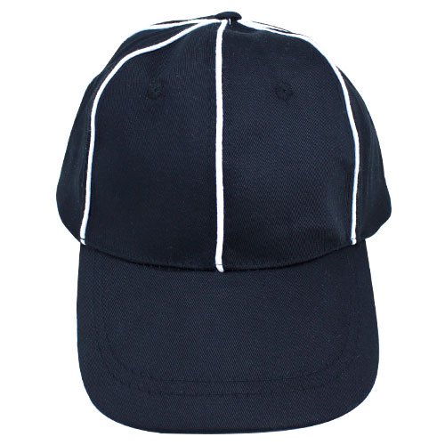 Official Universal Size Black and White Referee Cap - Includes Bonus Whistle!