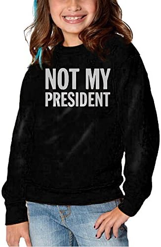 Not My President Little Kids Black Long Sleeve Hoodie Hooded Sweatshirt 4 Toddler