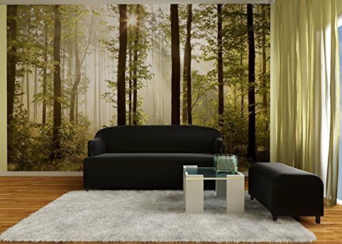 WallandMore Giant Nature Trees &amp; Forest Wall Decal Mural For Living Room 142" W by 100" H - XXL Murals - Wall Mural For Living Room - Trees Murals - Living Room Decoration