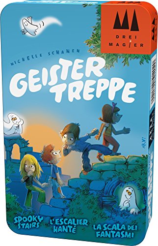 Schmidt Spiele 54402 Geistertreppe, Drei Magier Reisespiel in der Metalldose