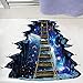 Elevin(TM) 3D Star Floor Stickers Wall Decals Removable Art Wall Paper Mural Home Decor (A)