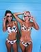 Cupshe Fashion Women's Pineapple Halter Padding Bikini Bathing Suit, Multicolor, Small