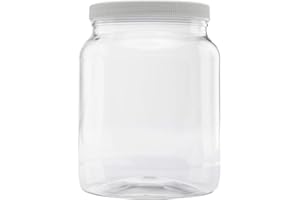 CLEARVIEW CONTAINERS CLEARVIEW 1/2 Gallon Plastic Jar - 1 Pack | Containers and Organization (64 Ounce Jar)