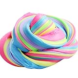 ANTPO Fluffy Slime - Meland 9-OZ Toy Slime Jumbo Fluffy Floam Slime Stress Relief Toy Scented Sludge Toy for Kids and Adults, Super Soft and Non-Sticky,4 Colors(Blue, Pink, Green,Purple)