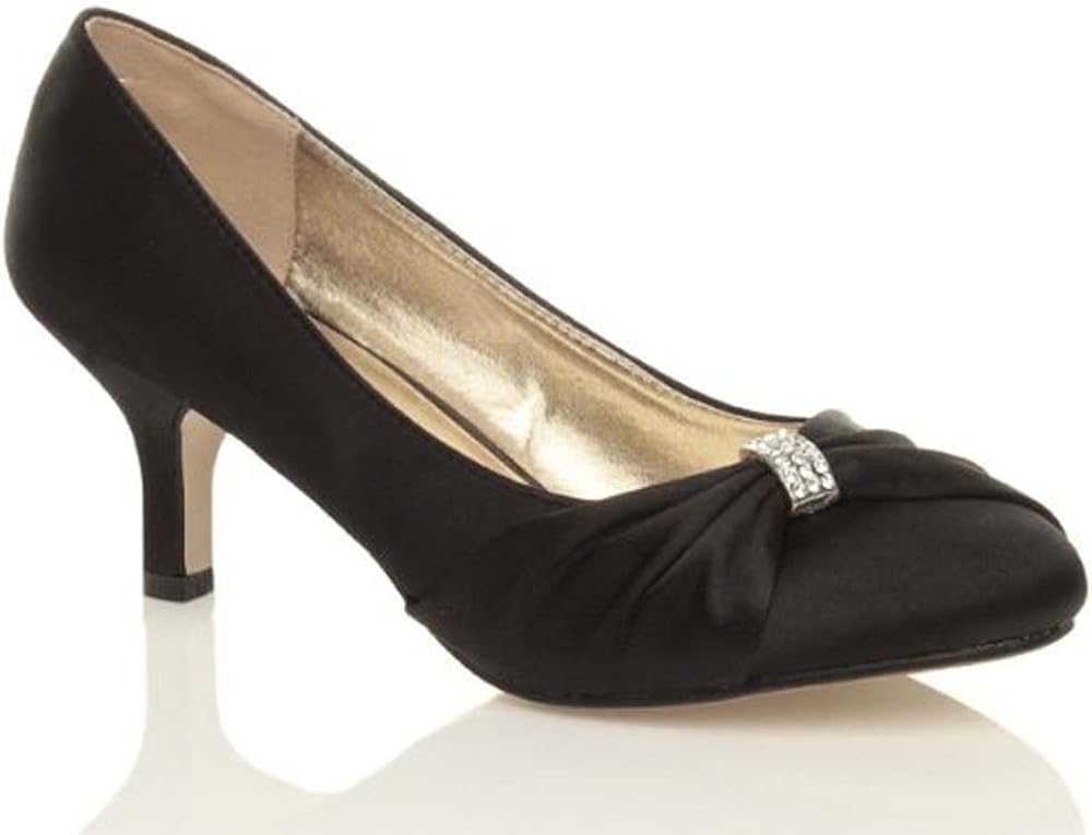 black satin court shoes uk