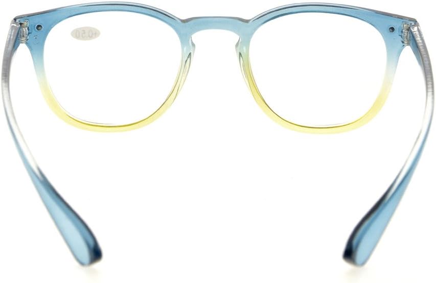 Eyekepper Fashion Readers Womens Reading Glasses (Blue-Yellow Frame, +0.50), Blue/Yellow Frame - Image 5