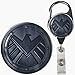Superhero Real Charming Retractable Metal Carabiner ID Badge Holder Badge Reel (Shield MC)