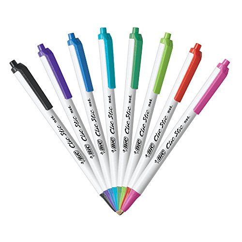 Clic Stic® Fashion Retractable Ball Point Pen, Assorted, 18 Pack